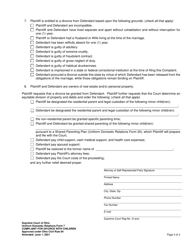 Uniform Domestic Relations Form 7 Complaint for Divorce With Children - Ohio, Page 3