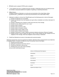 Uniform Domestic Relations Form 8 Counterclaim for Divorce Without Children - Ohio, Page 2