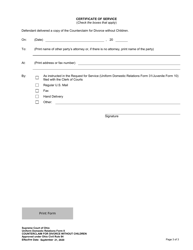 Uniform Domestic Relations Form 8 Counterclaim for Divorce Without Children - Ohio, Page 3