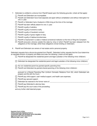 Uniform Domestic Relations Form 9 Counterclaim for Divorce With Children - Ohio, Page 3