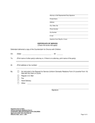 Uniform Domestic Relations Form 9 Counterclaim for Divorce With Children - Ohio, Page 4