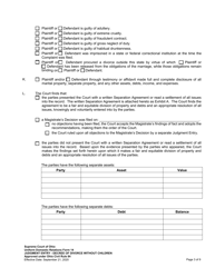 Uniform Domestic Relations Form 14 Judgment Entry - Decree of Divorce Without Children - Ohio, Page 3