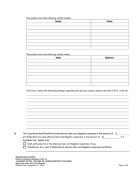 Uniform Domestic Relations Form 14 Judgment Entry - Decree of Divorce Without Children - Ohio, Page 4