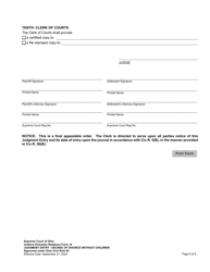 Uniform Domestic Relations Form 14 Judgment Entry - Decree of Divorce Without Children - Ohio, Page 9