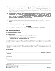 Uniform Domestic Relations Form 18 Judgment Entry - Decree of Dissolution of Marriage - Ohio, Page 3