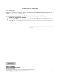 Uniform Domestic Relations Form 24 (Uniform Juvenile Form 3) Motion for Contempt, Affidavit, and Instructions for Service - Ohio, Page 4
