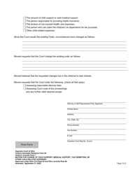 Uniform Domestic Relations Form 28 (Uniform Juvenile Form 7) Motion for Change of Child Support, Medical Support, Tax Exemption, or Other Child-Related Expenses - Ohio, Page 2