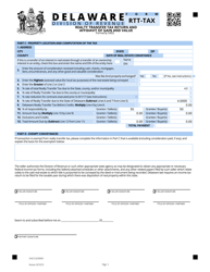 Form RTT-TAX Realty Transfer Tax Return and Affidavit of Gain and Value - Delaware, Page 2