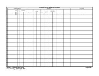 OO-ALC Form 238 Process Control Plan, Page 2