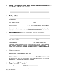 Application for Motor Common Carrier of Property - Pennsylvania, Page 4