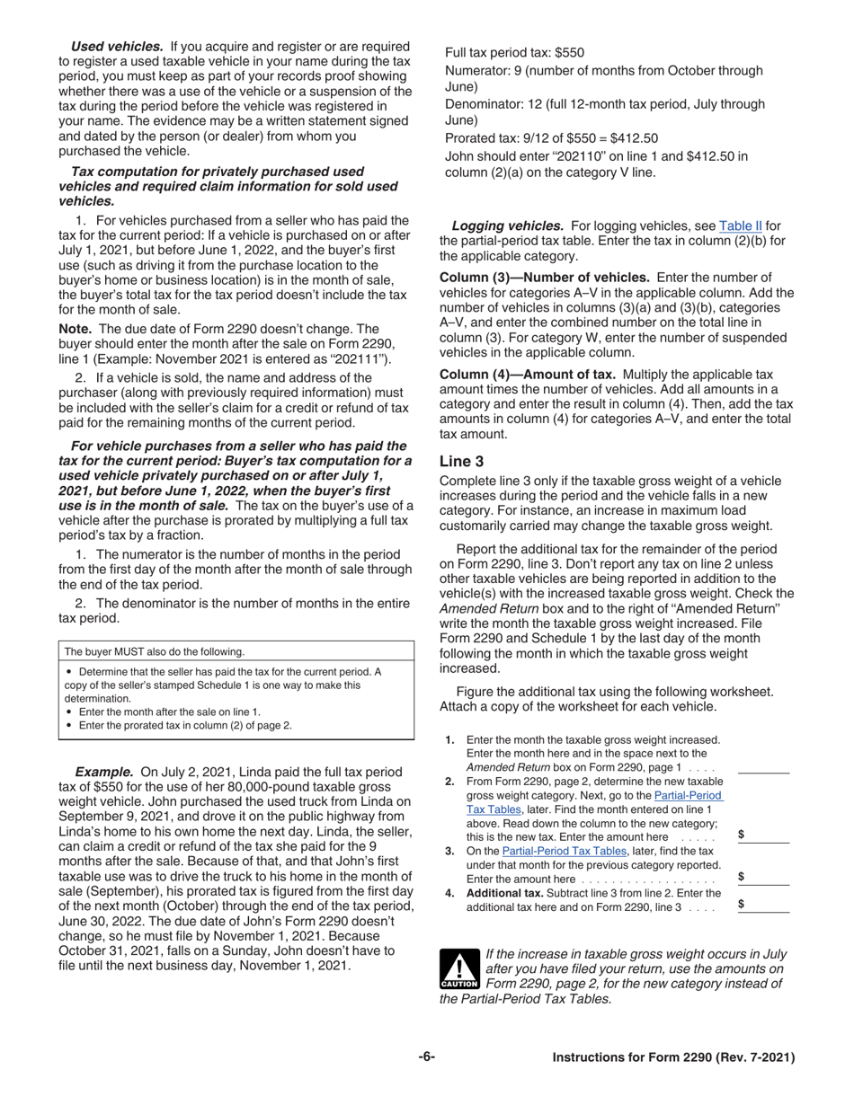 Instructions for IRS Form 2290 Heavy Highway Vehicle Use Tax Return, Page 8
