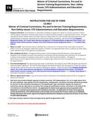 Form CS-0921 Waiver of Criminal Convictions, Pre and In-Service Training Requirements, Non-safety Issues, Cps Substantiations and Education Requirements - Tennessee, Page 3