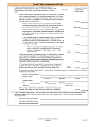 Form 202 Charitable Gaming Permit Amendment - Virginia, Page 5