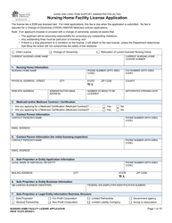 Document preview: DSHS Form 10-670 Nursing Home Facility License Application - Washington