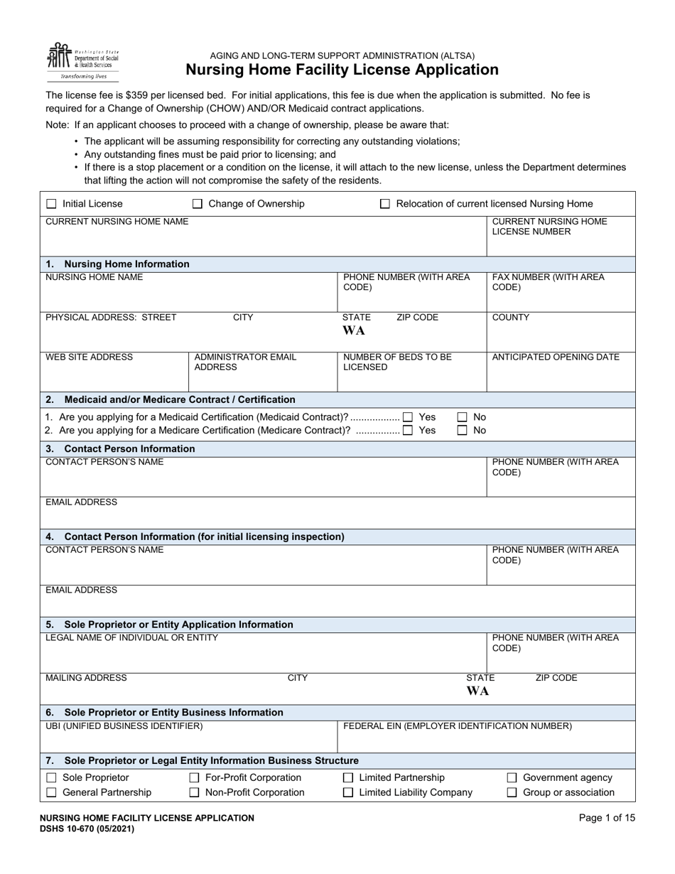 Dshs Form 10 670 Fill Out Sign Online And Download Printable Pdf Washington Templateroller 0944