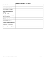 DSHS Form 10-670 Nursing Home Facility License Application - Washington, Page 10