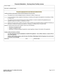 DSHS Form 10-670 Nursing Home Facility License Application - Washington, Page 13
