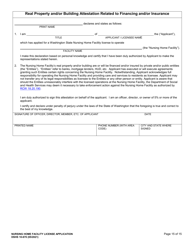 DSHS Form 10-670 Nursing Home Facility License Application - Washington, Page 15