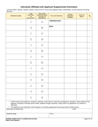 DSHS Form 10-670 Nursing Home Facility License Application - Washington, Page 6