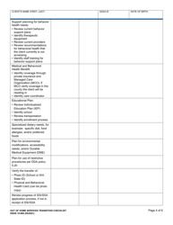 DSHS Form 10-669 Out of Home Services (Ohs) Transition Checklist - Washington, Page 4
