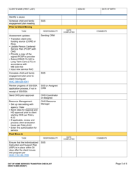 DSHS Form 10-669 Out of Home Services (Ohs) Transition Checklist - Washington, Page 5