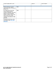 DSHS Form 10-669 Out of Home Services (Ohs) Transition Checklist - Washington, Page 6