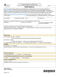 DSHS Form 11-153 Gosh Referral - Washington