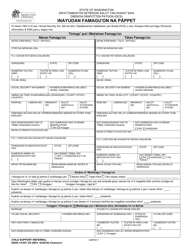Document preview: DSHS Form 14-057 Child Support Referral - Washington (Chamorro)