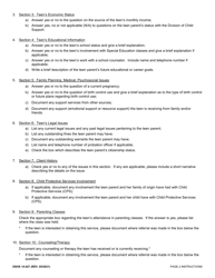 Instructions for DSHS Form 14-427 Teen Parent Living Assessment - Washington, Page 2
