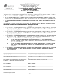 DSHS Form 18-176A Address Disclosure Request - Washington (French)