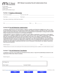 Document preview: Form MA-002 Dps Mutual Association Payroll Authorization Form - Texas