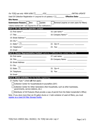 Form TCEQ-00533 Registration for Used Oil Collection Center - Texas, Page 2