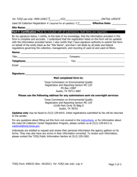 Form TCEQ-00533 Registration for Used Oil Collection Center - Texas, Page 3