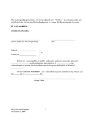 Environmental Covenant Template - Utah, Page 7