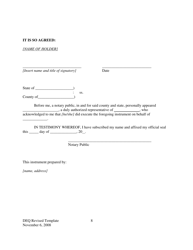 Environmental Covenant Template - Utah, Page 8