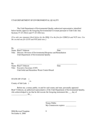 Environmental Covenant Template - Utah, Page 9