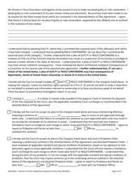 Form 200-00362 Waiver of Further Appearance and Request to Enter Plea - Vermont, Page 2