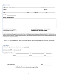 Reciprocity Application - Operator Certification Program - Utah, Page 2