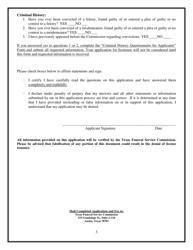 Alternative Funeral Director Application - Texas, Page 3