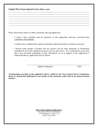 Reinstatement Application - Texas, Page 3