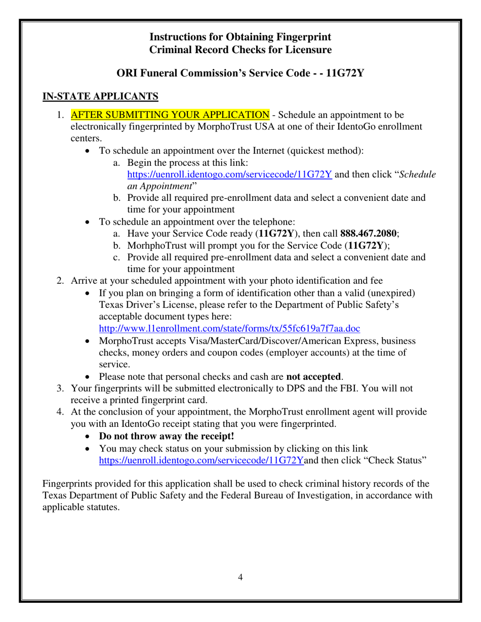 Reinstatement Application - Texas, Page 4
