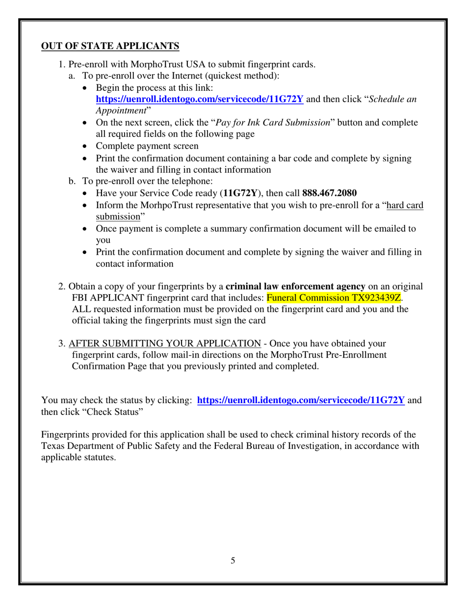 Reinstatement Application - Texas, Page 5