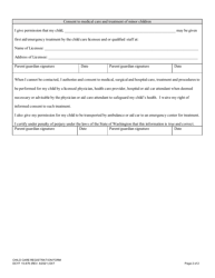 DCYF Form 15-879 Child Care Registration Form - Washington, Page 2