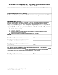 DCYF Formulario 15-970 Plan De Atencion Individual Para Ninos Que Reciben Cuidado Infantil - Washington (Spanish), Page 2