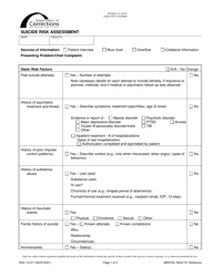 Document preview: Form DOC13-371 Suicide Risk Assessment - Washington