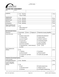 Form DOC13-371 Suicide Risk Assessment - Washington, Page 3