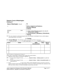 Form WPF CR84.0400 PO Felony Judgment and Sentence - Persistent Offender - Washington