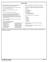 DD Form 1598 Contract Termination Status Report, Page 2