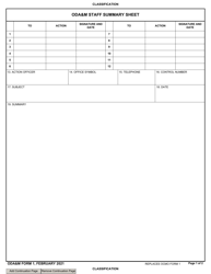 ODA&amp;M Form 1 Oda&amp;m Staff Summary Sheet