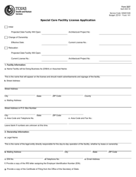 Document preview: Form 3227 Special Care Facility License Application - Texas